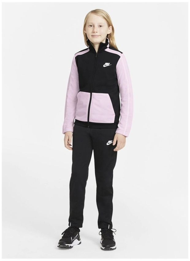 Nike K NSW FUTURA POLY CUFF TS Siyah-Pembe-Beyaz Çocuk Eşofman Takımı DH9661-011 - 1