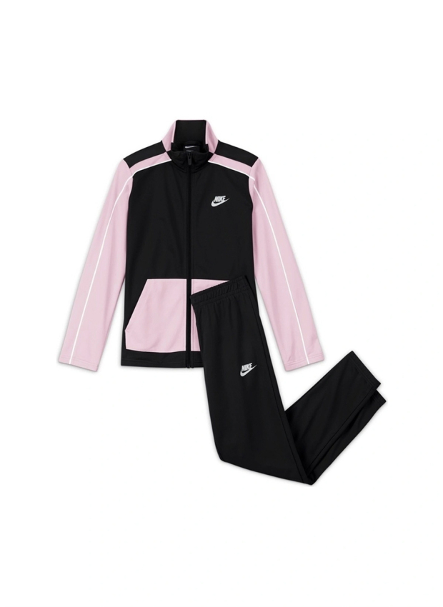 Nike K NSW FUTURA POLY CUFF TS Siyah-Pembe-Beyaz Çocuk Eşofman Takımı DH9661-011 - 4