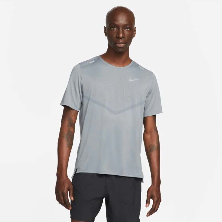 Nike M NK DF RISE 365 SS Açık Gri Erkek Tshirt - 1