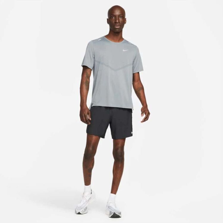 Nike M NK DF RISE 365 SS Açık Gri Erkek Tshirt - 5
