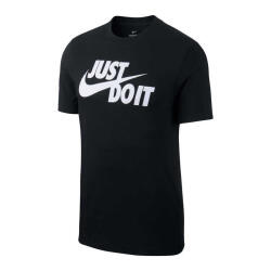 Nike M NSW TEE JUST DO IT SWOOSH Siyah-Gri-Gümüş Erkek Tshirt - 3
