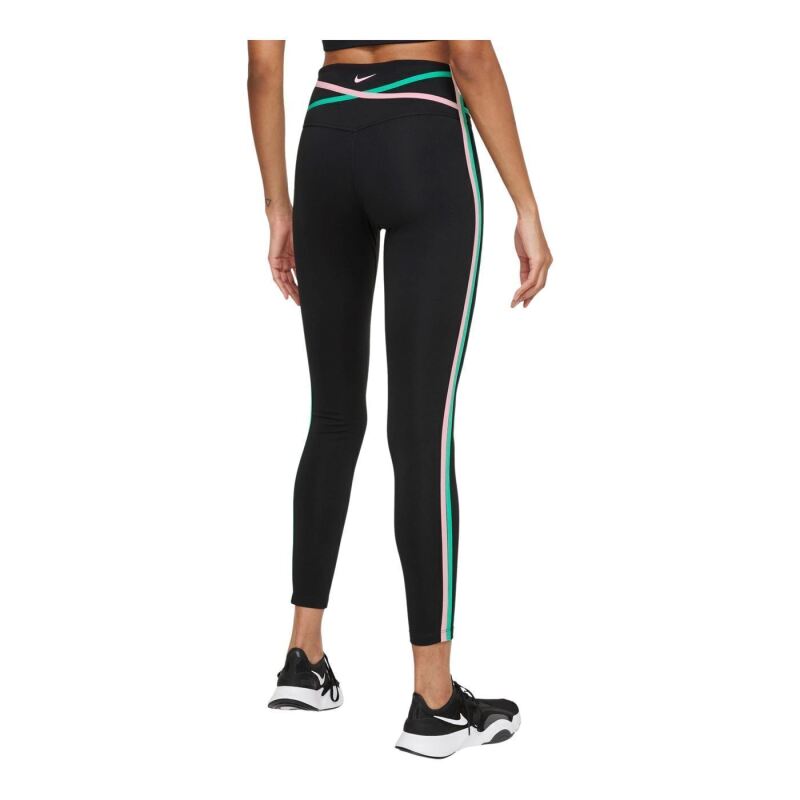 Nike Nike Dri-FIT One Mid-Rise 7/8 Taped Leggings Siyah-Beyaz Kadın Tayt DD4690-010 - 2