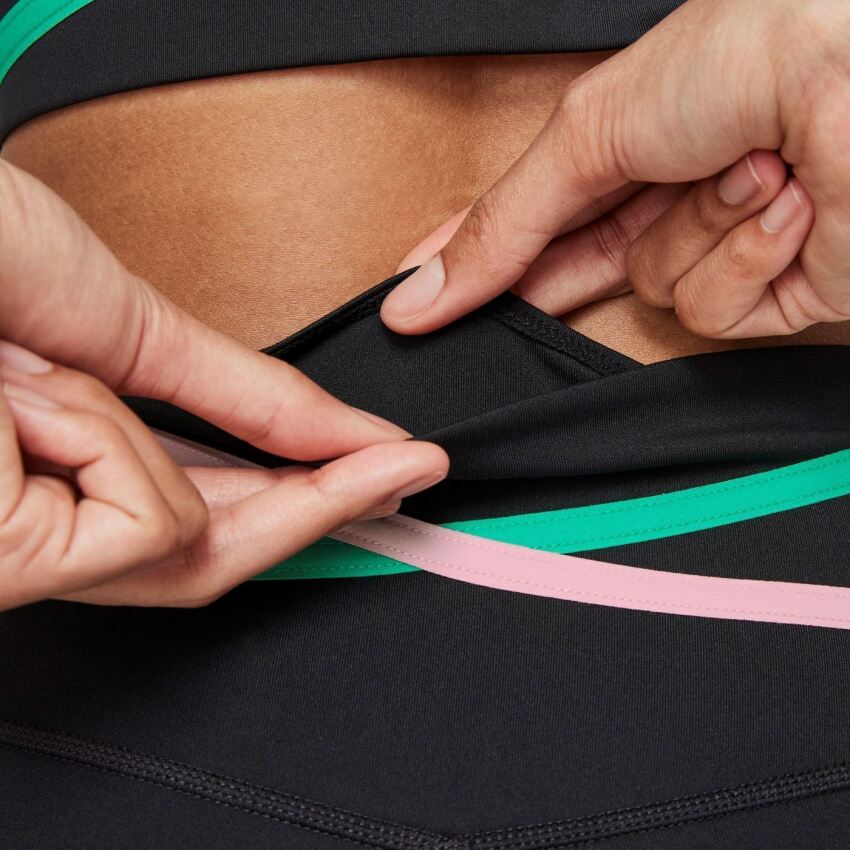 Nike Nike Dri-FIT One Mid-Rise 7/8 Taped Leggings Siyah-Beyaz Kadın Tayt DD4690-010 - 5