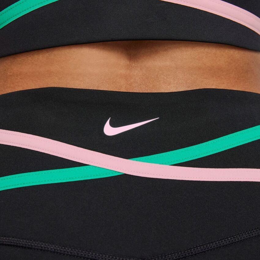 Nike Nike Dri-FIT One Mid-Rise 7/8 Taped Leggings Siyah-Beyaz Kadın Tayt DD4690-010 - 6