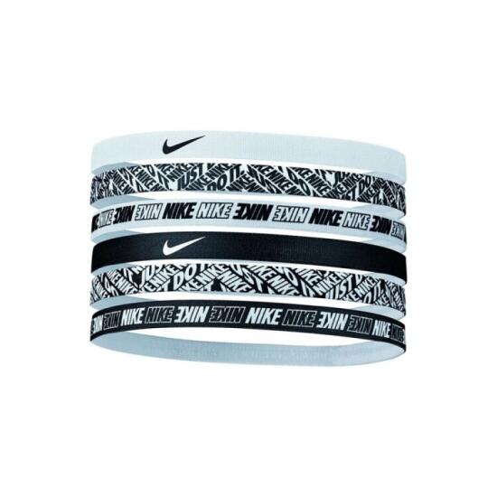 Nike NIKE HEADBANDS 6 PK PRINTED Beyaz-Siyah Erkek Saç Bandı - 1