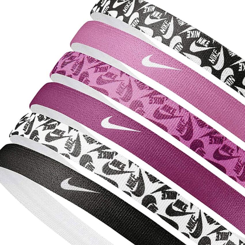 Nike NIKE HEADBANDS 6 PK PRINTED Siyah-Beyaz Kadın Saç Bandı N.000.2545.026.OS - 2