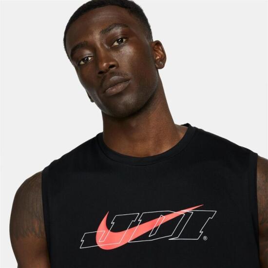 Nike Nike Pro Dri-FIT Sport Clash Beyaz-Siyah Erkek Atlet - 4