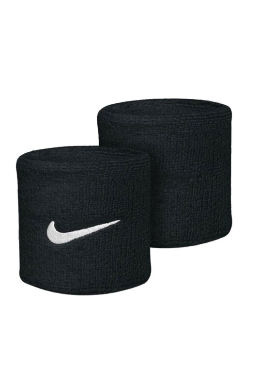 Nike NIKE SWOOSH WRISTBANDS 2 PK BLACK/WHITE OSFM SİYAH Erkek Bileklik - 2