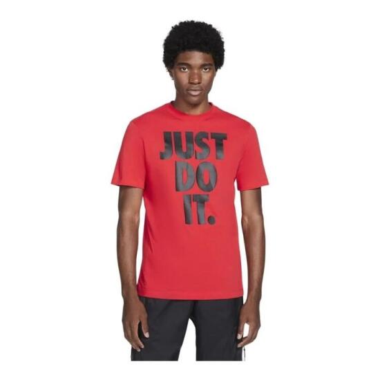 Nike Sportswear Icon Just Do It HBR Short-Sleeve KIRMIZI Erkek Tshirt - 2