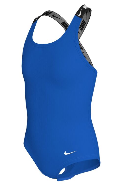 Nike Swim Logo Tape Crossback One Piece Mavi Çocuk Mayo - 2