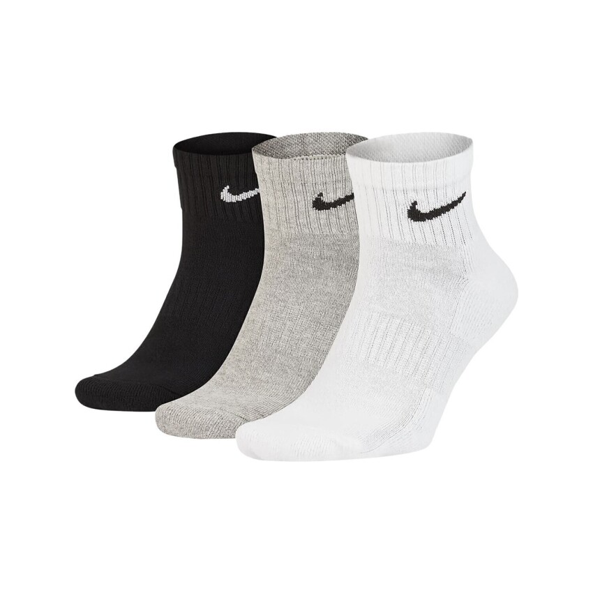 Nike U NK EVERYDAY CUSH ANKLE 3PR Siyah-Beyaz Erkek Çorap SX7667-964 - 1