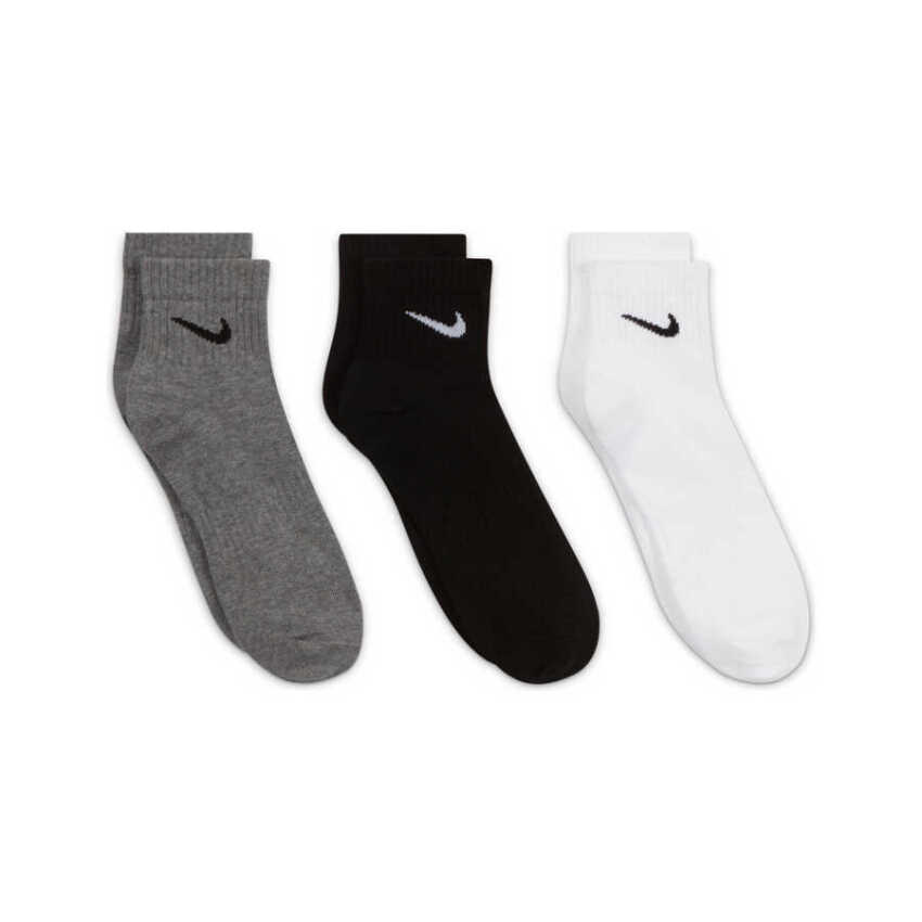 Nike U NK EVERYDAY LTWT ANKLE 3PR Siyah-Beyaz Erkek Çorap SX7677-964 - 1