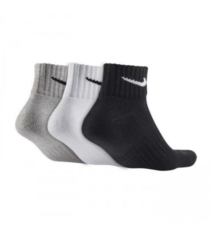 Nike U NK V CUSH ANKLE- 3P VALUE Siyah-Beyaz-Gri Erkek Çorap SX4926-901 - 2