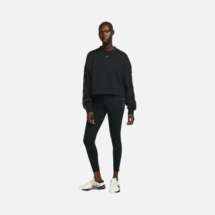 Nike W NK ONE DF HR 7/8 TIGHT NVLTY SİYAH Kadın Tayt - 1