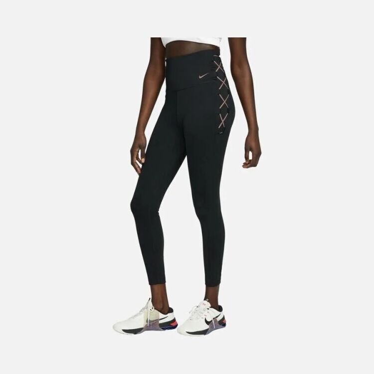 Nike W NK ONE DF HR 7/8 TIGHT NVLTY SİYAH Kadın Tayt - 2