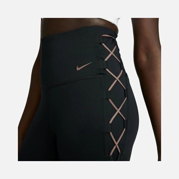 Nike W NK ONE DF HR 7/8 TIGHT NVLTY SİYAH Kadın Tayt - 4