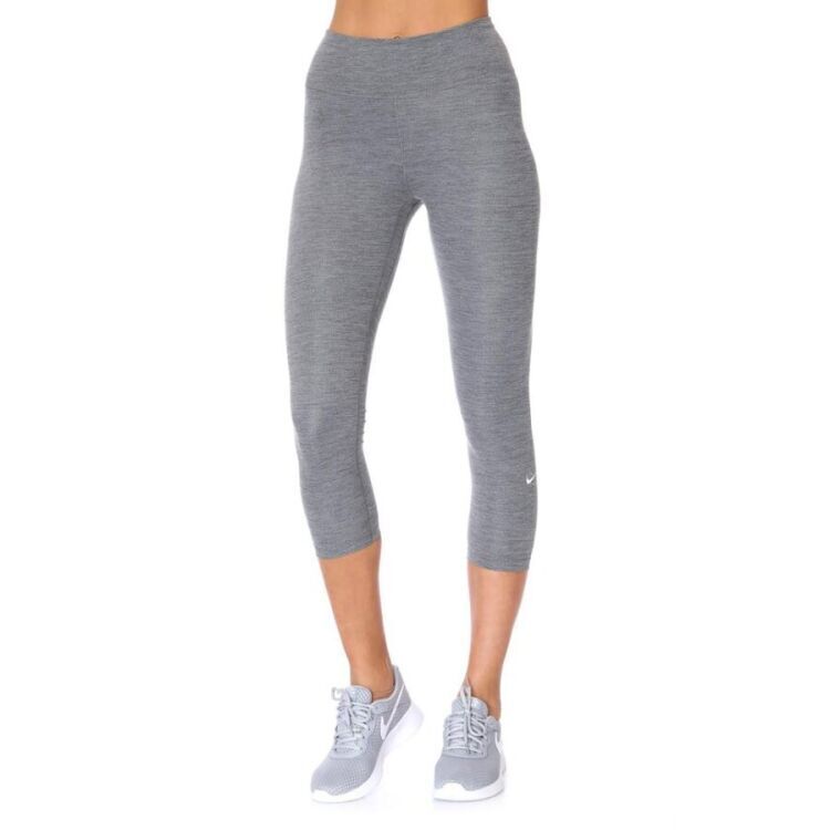 Nike W NK ONE DF MR CRP TGT Gri Kadın Tayt - 1