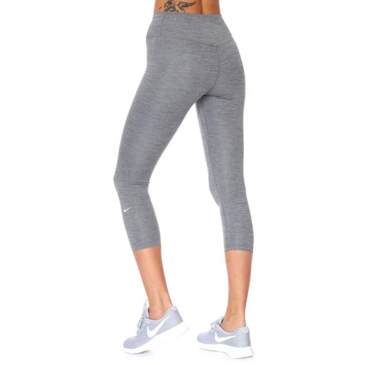 Nike W NK ONE DF MR CRP TGT Gri Kadın Tayt - 2