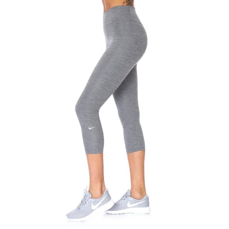 Nike W NK ONE DF MR CRP TGT Gri Kadın Tayt - 4