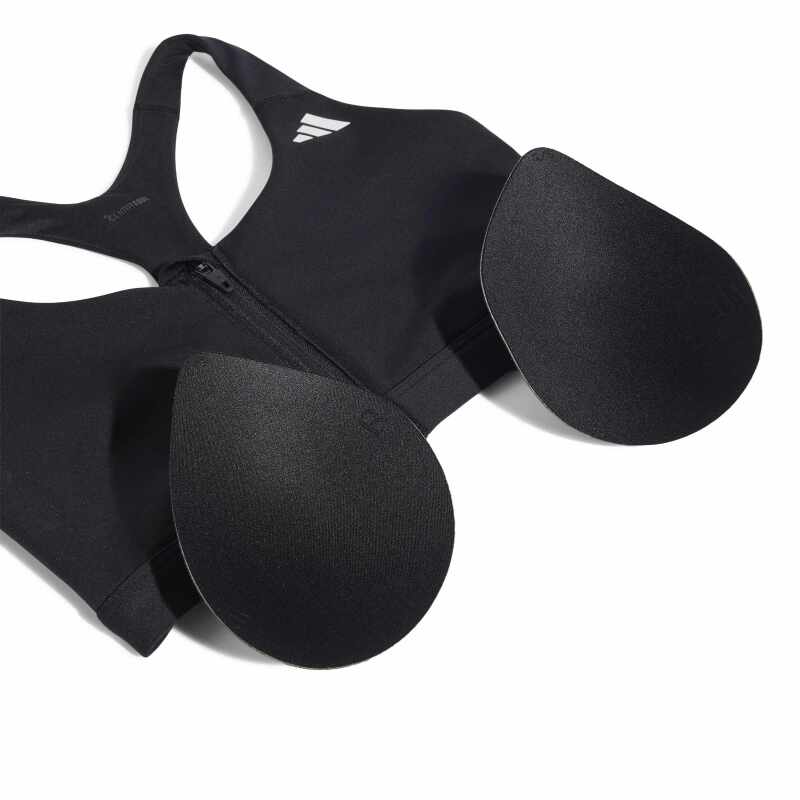Adidas Optime Essentials Workout Ön Fermuarlı Orta Destekli Siyah Kadın Bra - 8