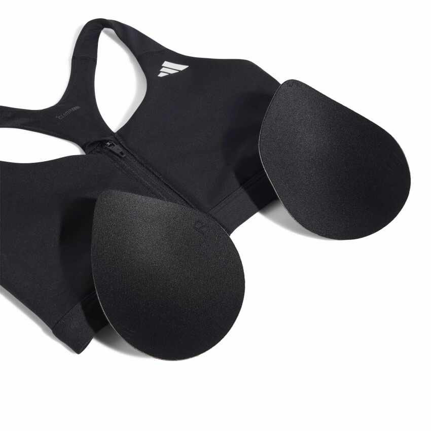 Adidas Optime Essentials Workout Ön Fermuarlı Orta Destekli Siyah Kadın Bra - 8