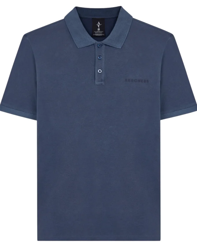 Skechers Organic Coll. M Short Sleeve Polo Shirt LACİVERT Erkek Polo Tshirt - 4