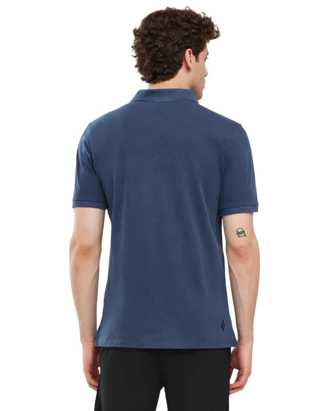 Skechers Organic Coll. M Short Sleeve Polo Shirt LACİVERT Erkek Polo Tshirt - 3