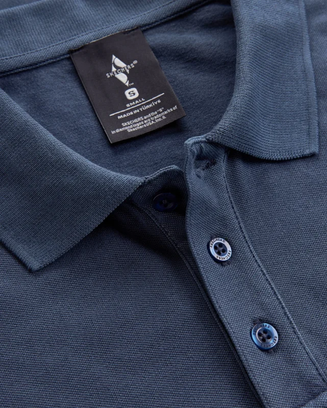 Skechers Organic Coll. M Short Sleeve Polo Shirt LACİVERT Erkek Polo Tshirt - 6