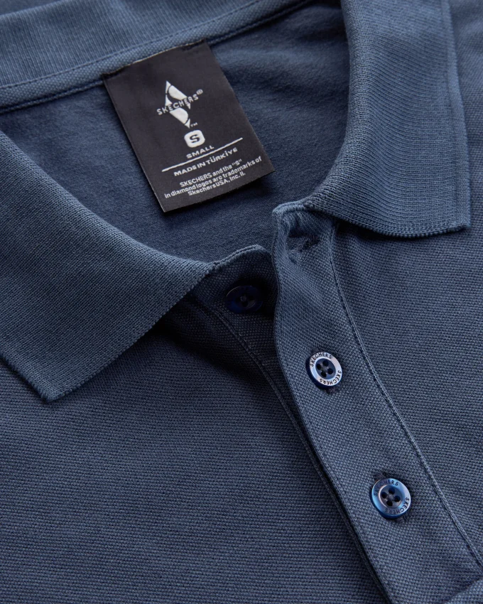 Skechers Organic Coll. M Short Sleeve Polo Shirt LACİVERT Erkek Polo Tshirt - 6