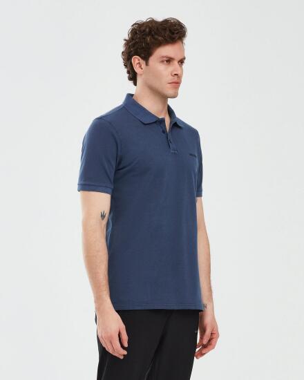 Skechers Organic Coll. M Short Sleeve Polo Shirt LACİVERT Erkek Polo Tshirt - 2