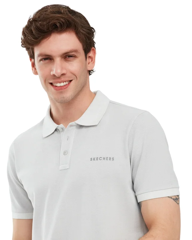 Skechers Organic Coll. M Short Sleeve Gri Erkek Polo Tshirt - 1