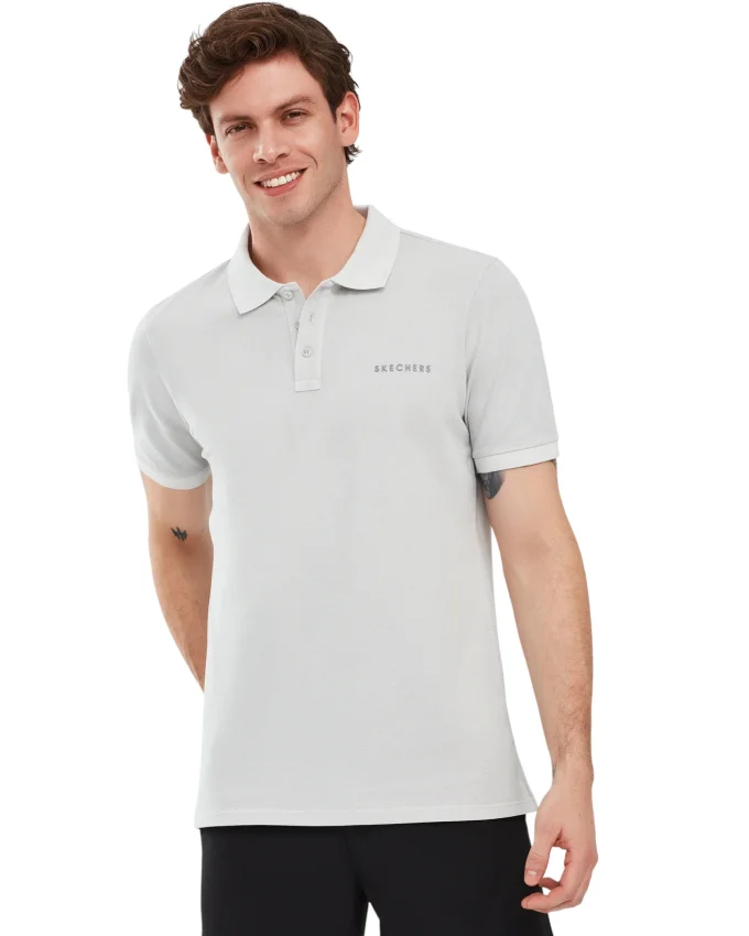 Skechers Organic Coll. M Short Sleeve Gri Erkek Polo Tshirt - 4