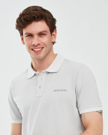 Skechers Organic Coll. M Short Sleeve Polo Shirt Gri Erkek Polo Tshirt - 6