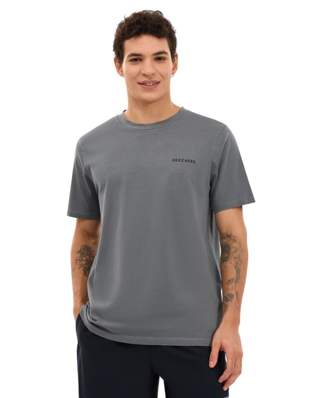 Skechers Organic Coll. M Short Sleeve Antrasit Erkek Tshirt - Skechers