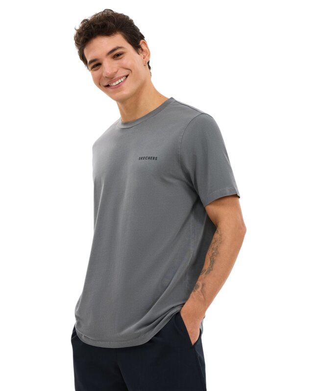 Skechers Organic Coll. M Short Sleeve Antrasit Erkek Tshirt - Skechers (1)