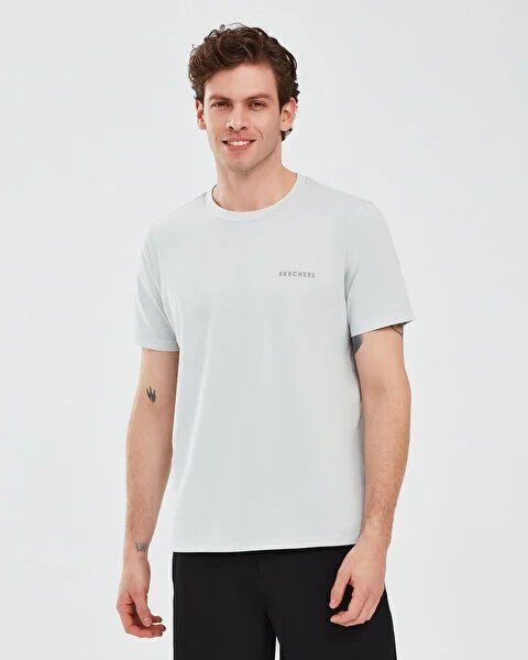 Skechers Organic Coll. M Short Sleeve T-Shirt Gri Erkek Tshirt - Skechers