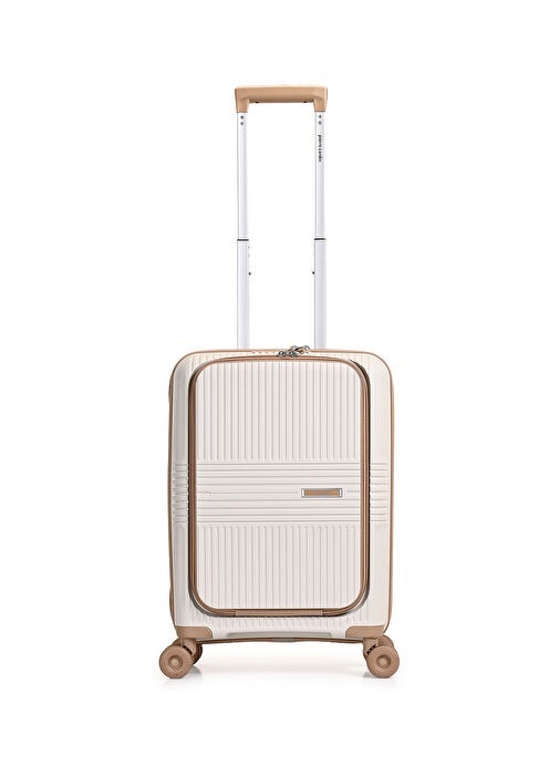 Pierre Cardin Trolley 50 Cm Bej Unisex Valiz - Pierre Cardin