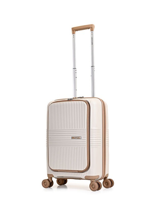 Pierre Cardin Trolley 50 Cm Bej Unisex Valiz - Pierre Cardin (1)