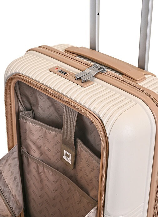 Pierre Cardin Trolley 50 Cm Bej Unisex Valiz - 3