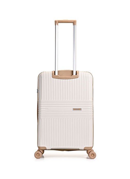 Pierre Cardin Trolley 60 Cm Bej Unisex Valiz - 5