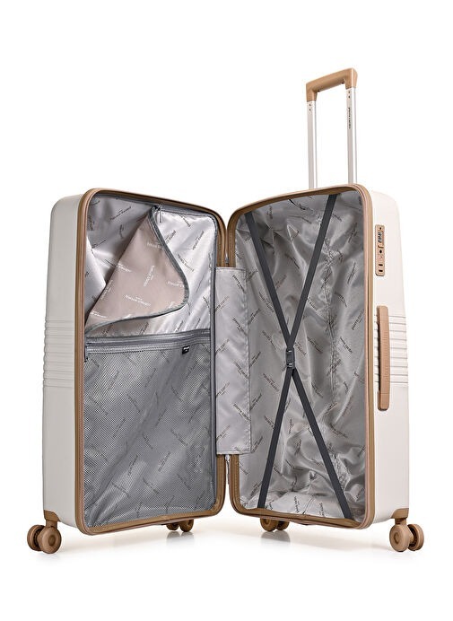 Pierre Cardin Trolley 70 Cm Bej Unisex Valiz - 4