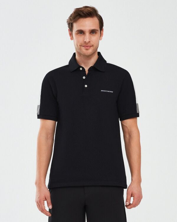 Skechers Polo Shirt M Short Sleeve SİYAH Erkek Polo Tshirt - Skechers