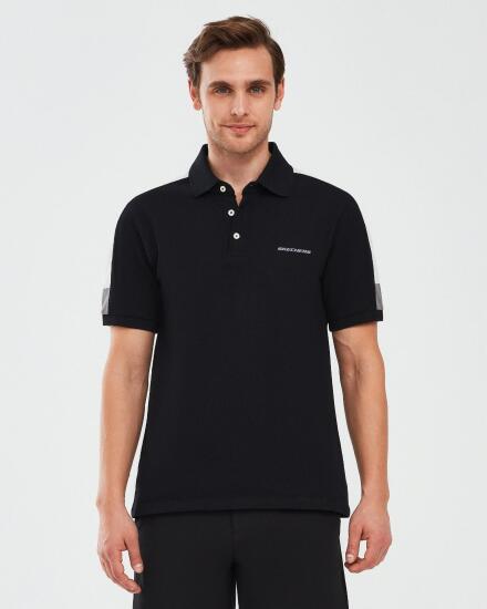 Skechers Polo Shirt M Short Sleeve SİYAH Erkek Polo Tshirt - 1