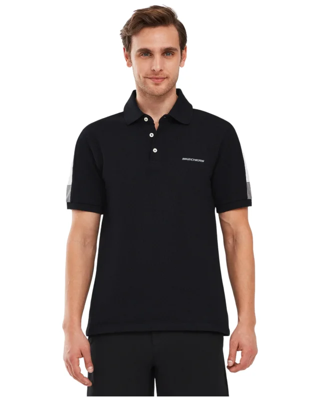 Skechers Polo Shirt M Short Sleeve SİYAH Erkek Polo Tshirt 