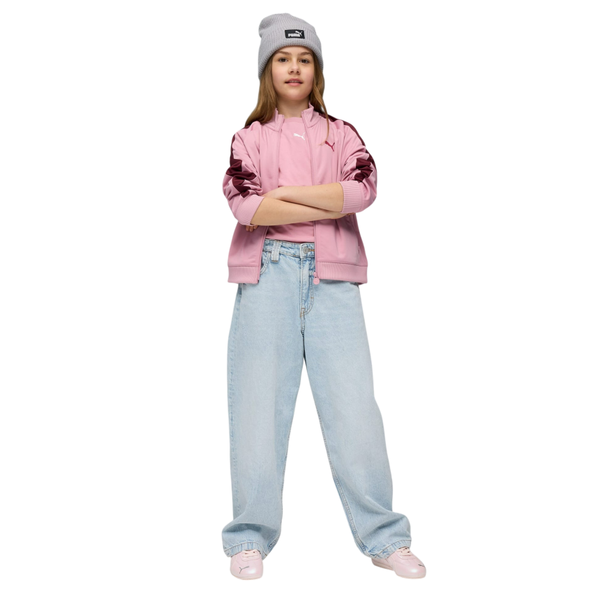 Puma Always On Track Pembe Çocuk Eşofman Üstü - 2