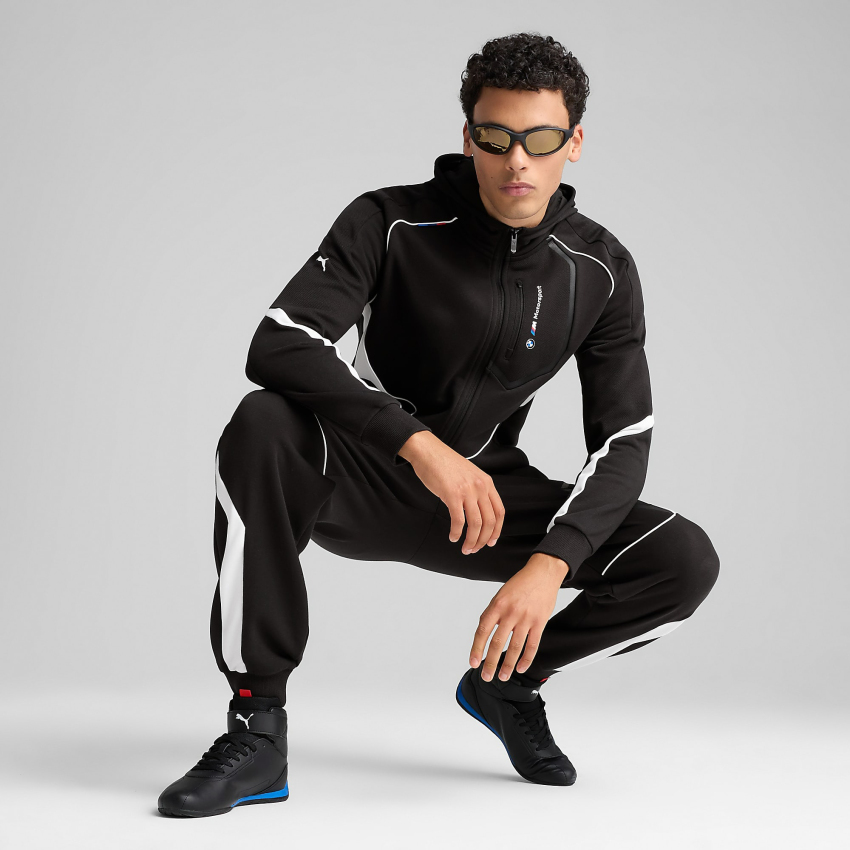 Puma BMW M Motor Sport Hooded Siyah Erkek Sweatshirt - 3