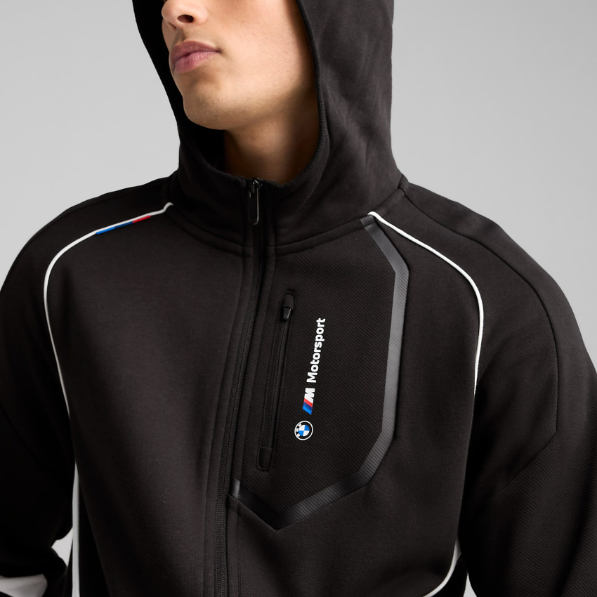 Puma BMW M Motor Sport Hooded Siyah Erkek Sweatshirt - 5