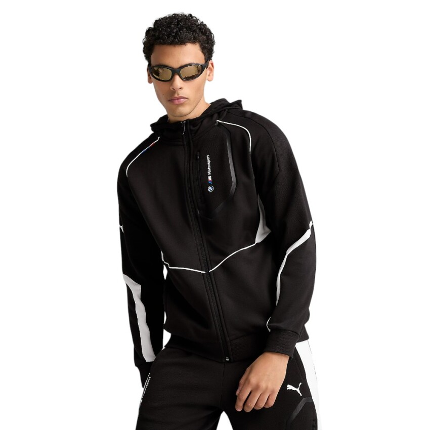 Puma BMW M Motor Sport Hooded Siyah Erkek Sweatshirt - 1