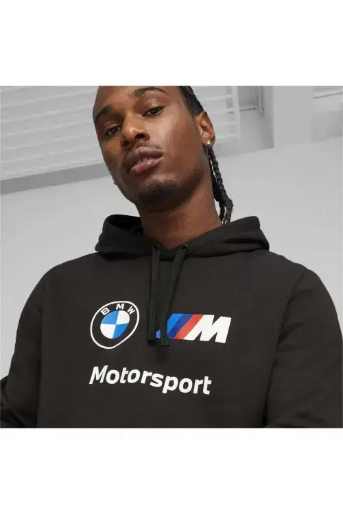 Puma BMW Eential Hoodie Siyah Erkek Sweatshirt - 5
