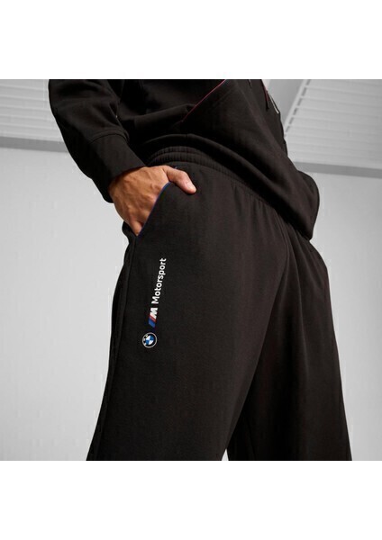 Puma BMW MMS Ess+ Pants Fleece Siyah Erkek Eşofman Altı - 3